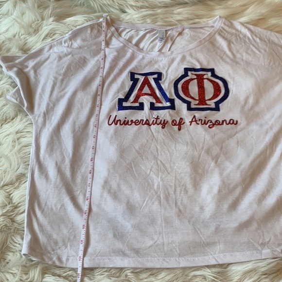 University of Arizona Alpha Phi Glitter Open Back Top Size XL - Picture 4 of 9